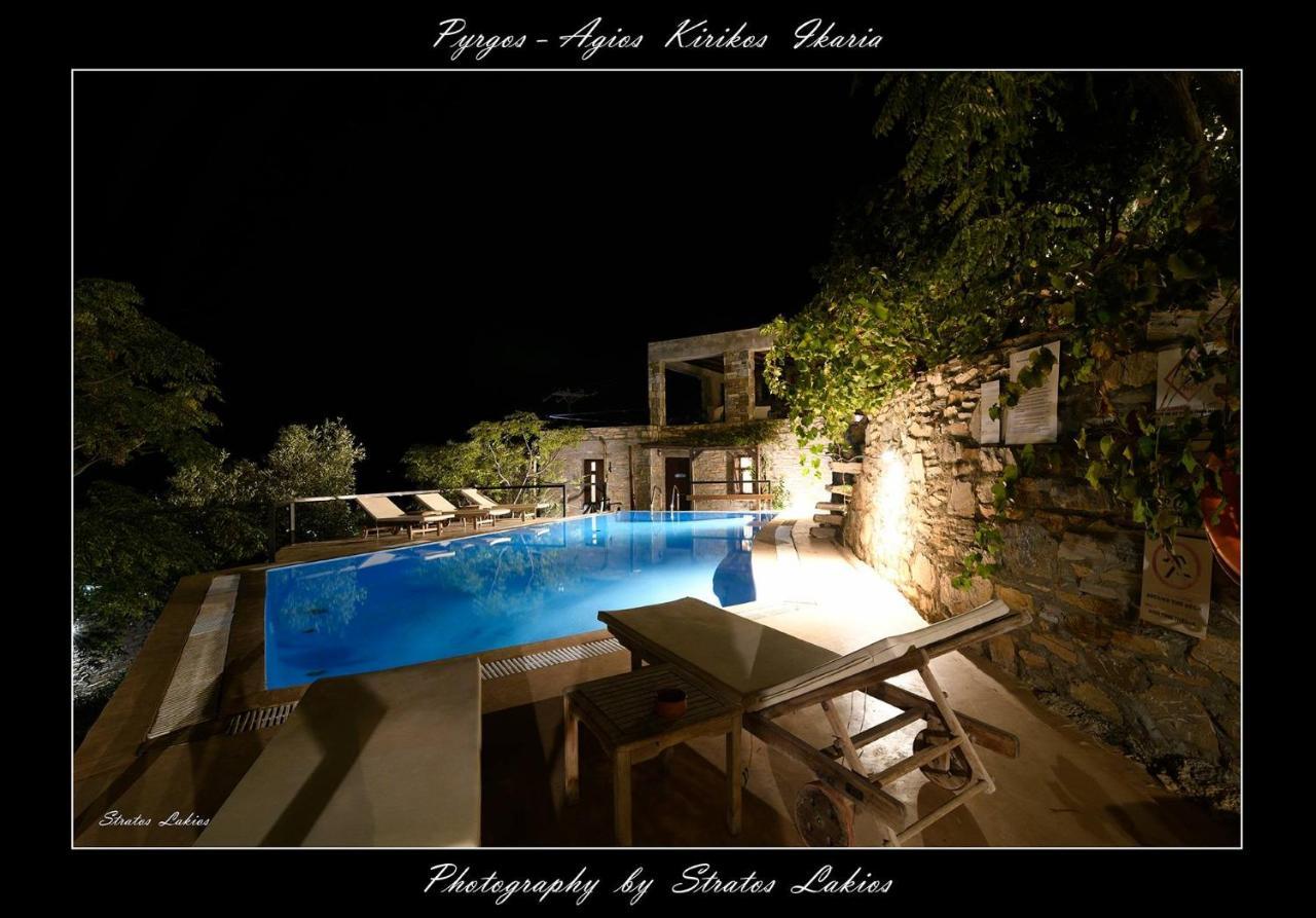 Pyrgos Traditional Village Agios Kirykos  Bagian luar foto